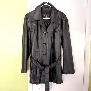 Black leather jacket